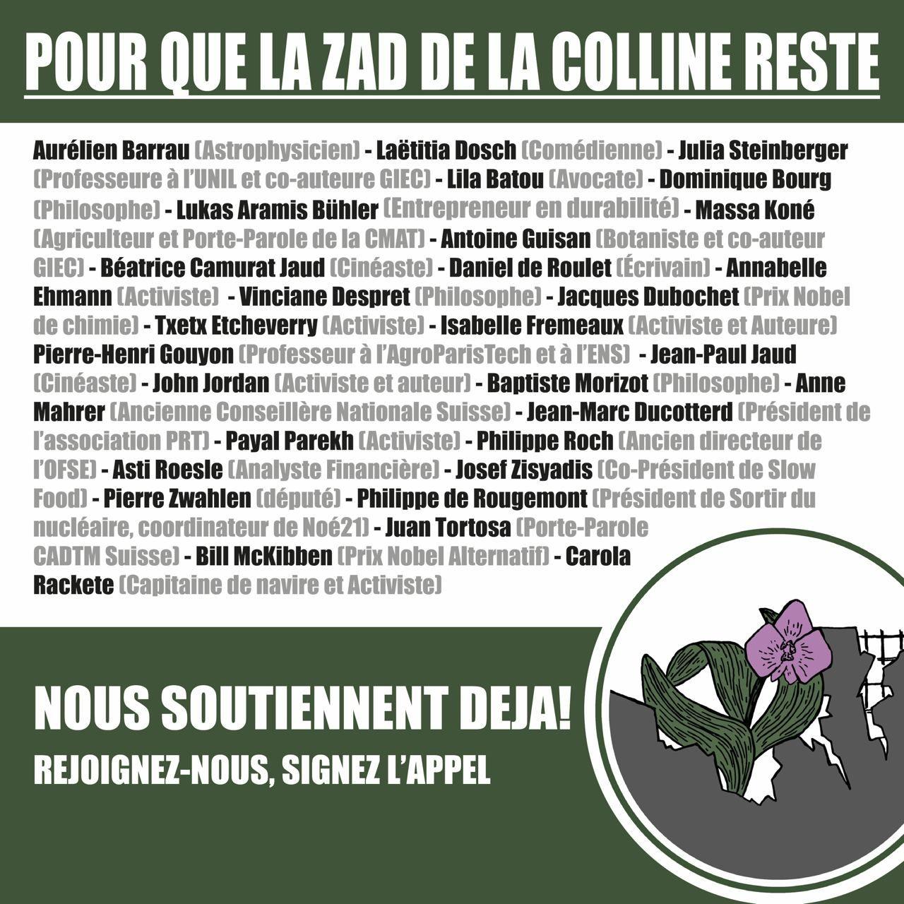 Appel à soutien - Pour que la ZAD de la colline reste ! | ZAD de la Colline